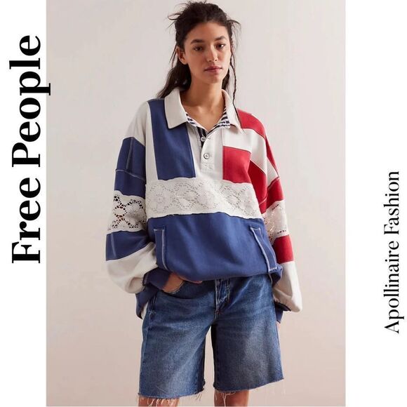 WE THE FREE AMERICAN POLO PULLOVER NWT - Picture 3 of 10